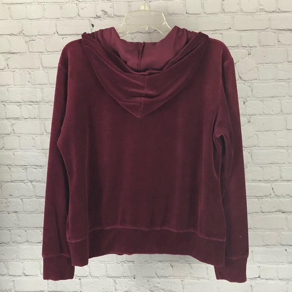 HOODIE - Women's Disney with Mickey Mouse velvety burgundy hoodie. Size large. - Picture 2 of 15